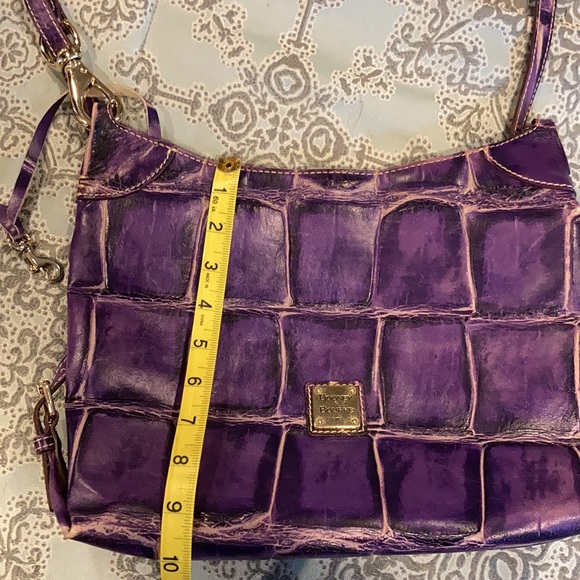 Dooney & Bourke patterned leather- purple purse - Picture 6 of 8